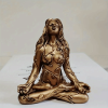 1pc Mother Earth Gaia Sitting Lotus Pose Mini Mother Earth Gaia Statue, Resin Craft Gaia Goddess Statue