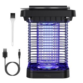 Electric Solar Powered Bug Zapper 1076Sq.Feet Range Mosquito Killer Lamp IP65 Waterproof Insect Fly Trap Catcher for Indoor Outdoor