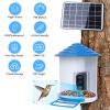 Smart Bird Feeder with Solar Powered Camera 1080P HD AI Identify PIR Motion Auto Capture Video Cloud Card Storage WiFi Connection App Control IP65 Wat