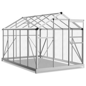 6x10ft Hybrid Polycarbonate Greenhouse Silver 6x10ft Hybrid Polycarbonate Greenhouse Silver