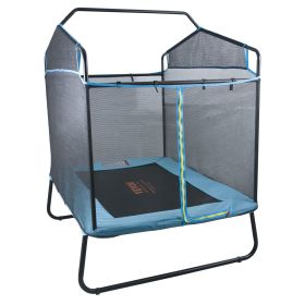 VEVOR 6FT Trampoline for Kids, 72" Indoor/Outdoor Toddlers Trampoline, Mini Baby Trampoline with Safety Enclosure Net, Gymnastics Bar, Hammock