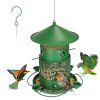 Wild Bird Feeder Squirrel-Proof Chew-Proof Metal Bird Seed Feeder Outdoor Hanging Bird Feeder With 360¬∞ Circular Perches Water Cups For Yard Garden P