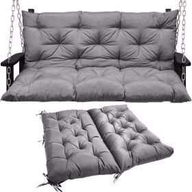 Porch Swing Cushions with Backrest, 2-3 Seater Waterproof Bench Pad Cushions, Thicken 4" Outdoor Swing Cushions