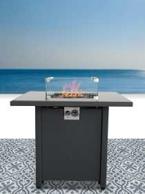 Fire Pit for Outdoor Home Garden Backyard Fireplace (30 Inch Steel Grey)