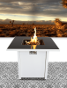 30 Inch White Steel Propane/natural Gas Firepit Table