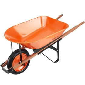 VEVOR Wheelbarrow Cart One Wheel Garden Dump Cart 330 lbs Yard Utility Cart