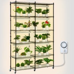 VEVOR Plant Stand with Grow Light 6 Tiers 200W 59.1" Indoor Plant Grow Shelf