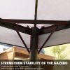 Grand Patio 10x13 Feet 2-tier Patio Gazebo, Outdoor Canopy with Mosquito Netting and Shade Curtains