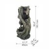 17.5x15.5x39.5" Indoor Outdoor Tree Trunk Fountain, Polyresin Rusitic Floor Standing Waterfall Fountain with Light