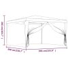 Party Tent with 4 Mesh Sidewalls Anthracite 13.1'x13.1' HDPE