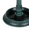 Outsunny 32" Antique Bird Bath with Pedestal Flower Planter Base, Vintage Style Decorative Birdbath, Bird Feeder Bowl & Planter Decoration Yard Statue