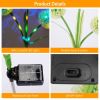 2 Pcs Dandelion Solar Light 36LED Beads Outdoor Garden Lawn Pathway Landscape Stake Lamp Colorful Ornamental Light