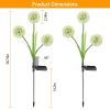 2 Pcs Dandelion Solar Light 36LED Beads Outdoor Garden Lawn Pathway Landscape Stake Lamp Colorful Ornamental Light