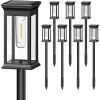 6Pack Solar Powered Stake Light Outdoor Decorative Landscape Lamp IP65 Waterproof Auto On Off Outdoor Light for Pathway Garden Yard Patio