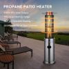 41000 BTU Stainless Steel Round Glass Tube Patio Heaters