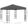 Gazebo 9.8'x9.8' Anthracite Fabric