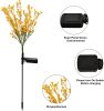 2 Pack Aritificial Canola Flowers Lights, Outdoor Solar Garden Lights Waterproof Decorative LED Solar Flower Lights for Patio Garden Yard Lawn