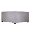 Diameter 30 Inch x 11 Inch Round Faux Concrete Texture Propane Gray Fire Pit With PVC Weather Cover