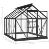 Glass Greenhouse Anthracite 61"x78.9"x75.2" Aluminum