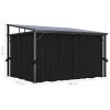 Gazebo with Curtain 13.3'x9.6'x8' Anthracite