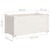 Garden Planter White 23.6"x12.2"x12.2" Solid Wood Pine