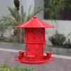 Hanging Hummingbird Feeder; 3 Feeder Ports for Birds; outdoor garden decoration; iron bird feeder; water feeder