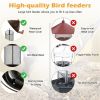 Hanging Bird Feeder with Perch and Drain Holes