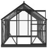 Glass Greenhouse Anthracite 61"x117.3"x75.2" Aluminum