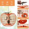 Squirrel-Proof Pumpkin Bird Feeder with Cage and 4 Metal Ports