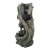 17.5x15.5x39.5" Indoor Outdoor Tree Trunk Fountain, Polyresin Rusitic Floor Standing Waterfall Fountain with Light