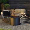 Outsunny 2-in-1 Smokeless Fire Pit, BBQ Grill, 25" Portable Wood Burning Firepit with Cooking Grate, Ash Tray & Poker