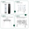 6.5*6.5ft White 4 side -2 doors 2 Windows Folding shed Oxford cloth spray iron pipe portable