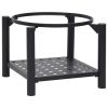 Fire Pit with Poker 21.3"x21.3"x21.7" Steel