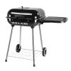 28" Portable Charcoal Grill with Wheels and Foldable Side Shelf, Large BBQ Smoker with Adjustable Vents on Lid for Outdoor Party Camping Picnic