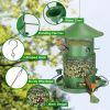 Wild Bird Feeder Squirrel-Proof Chew-Proof Metal Bird Seed Feeder Outdoor Hanging Bird Feeder With 360¬∞ Circular Perches Water Cups For Yard Garden P