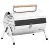 Portable Tabletop Charcoal BBQ Grill Stainless Steel Double Grids