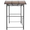 Grill gazebo 8x5ft,outdoor patio canopy,BBQ shelter with steel Hardtop and side shelves