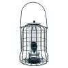 Outdoor Wild Bird Feeder Squirrel-Proof Chew-Proof Metal Hanging Seed Feeder with 4 Feeding Ports for Small Songbirds