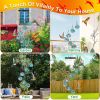 Wind Chimes Humming Bird Feeder Ant and Bee Proof Outdoor Hanging Hummingbird Feeder For Viewing Decoration For Garden Patio Yard Balcony