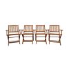 Foldable Patio Dining Set, 4 Folding Chairs, Indoor and outdoor universal, Teak