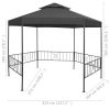 Garden Gazebo 127.2"x108.3"x104.3" Anthracite