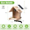 Smart Bird Feeder with Solar Powered Camera, Bird-Watching Camera Outdoor Feeder with 200W 1080P Camera, 3.5L Food Case, 128G SD Card, Burly