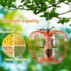 Squirrel-Proof Pumpkin Bird Feeder with Cage and 4 Metal Ports