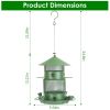 Wild Bird Feeder Squirrel-Proof Chew-Proof Metal Bird Seed Feeder Outdoor Hanging Bird Feeder With 360¬∞ Circular Perches Water Cups For Yard Garden P