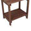 Rectangular Side Table for Patio, Porch, Garden, Indoor Outdoor Companion 19.7L 14.W 19.7H Inches