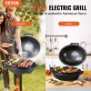 VEVOR Indoor/Outdoor Electric Grill, 1800W 200sq.in Electric BBQ Grill with Zone Grilling Surface, Removable Stand