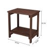 Rectangular Side Table for Patio, Porch, Garden, Indoor Outdoor Companion 19.7L 14.W 19.7H Inches