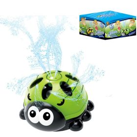 Sprinkler Outdoor Water Spray Toy Garden Water Toys Summer Yard Cartoon Splash Sprinkler Baby Bath Toy For Kids (Option: Green Beetle)