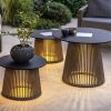 Outdoor Table With Solar Lights, Tea table for Garden, Patio, Yard, Poolside, Lawn