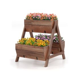 Yard Multi Usage Garden bed with Wooden Planter (Color: As pic show, Type: Style A)